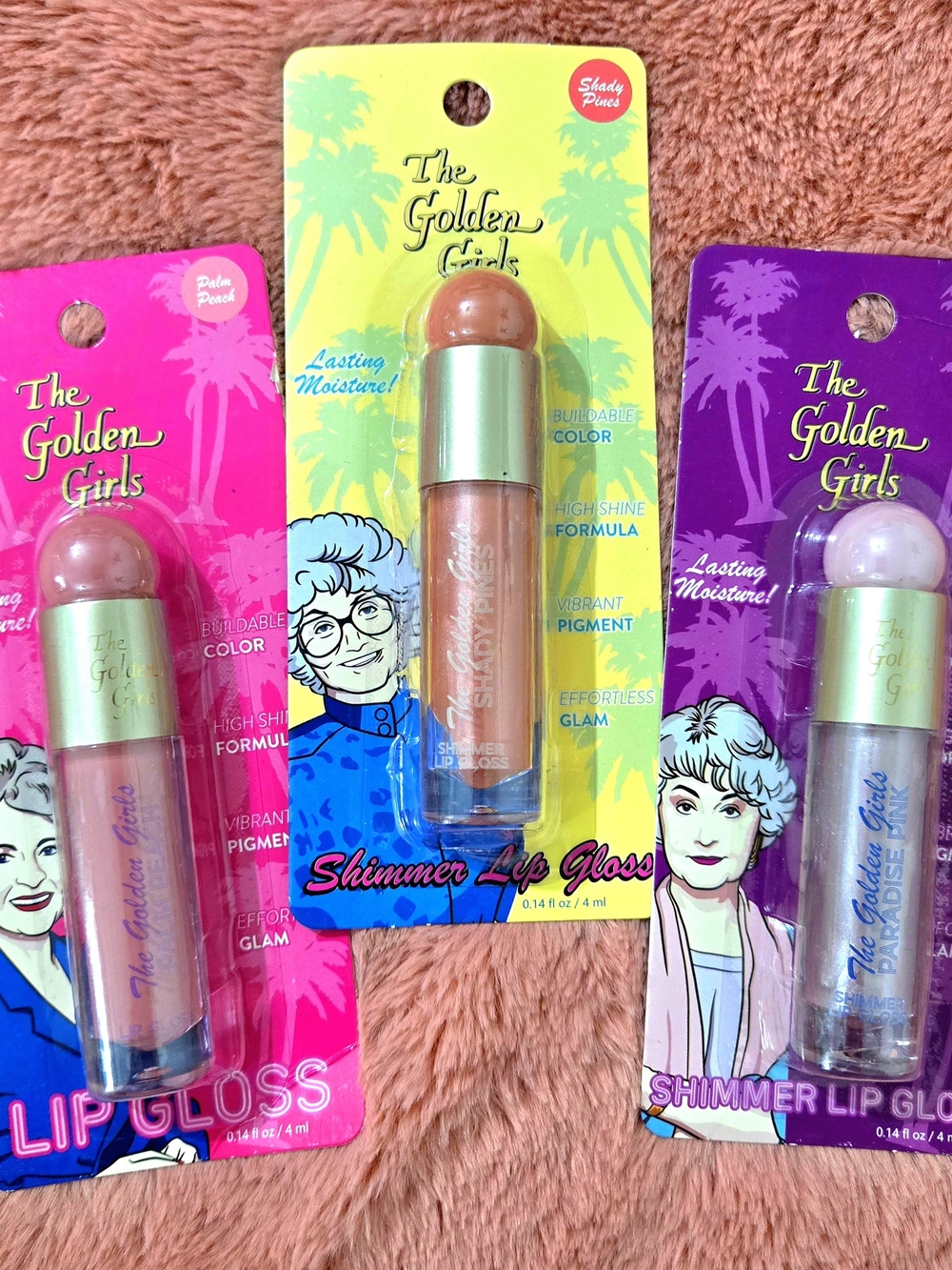 The Golden Girls Lip Gloss Set Of 3- RARE!